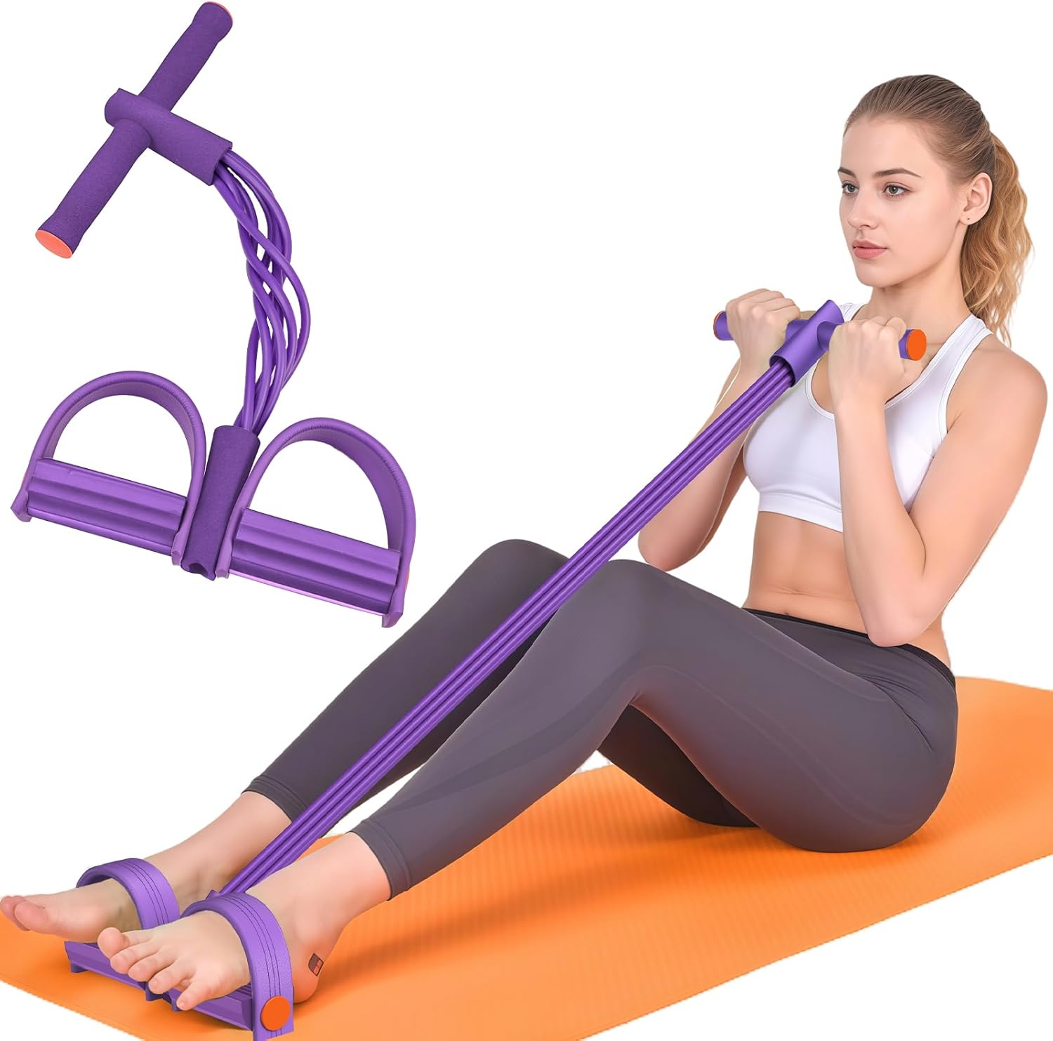 Multi-functional Pedal Resistance Band Trainer – Portable Foot Pedal Fitness