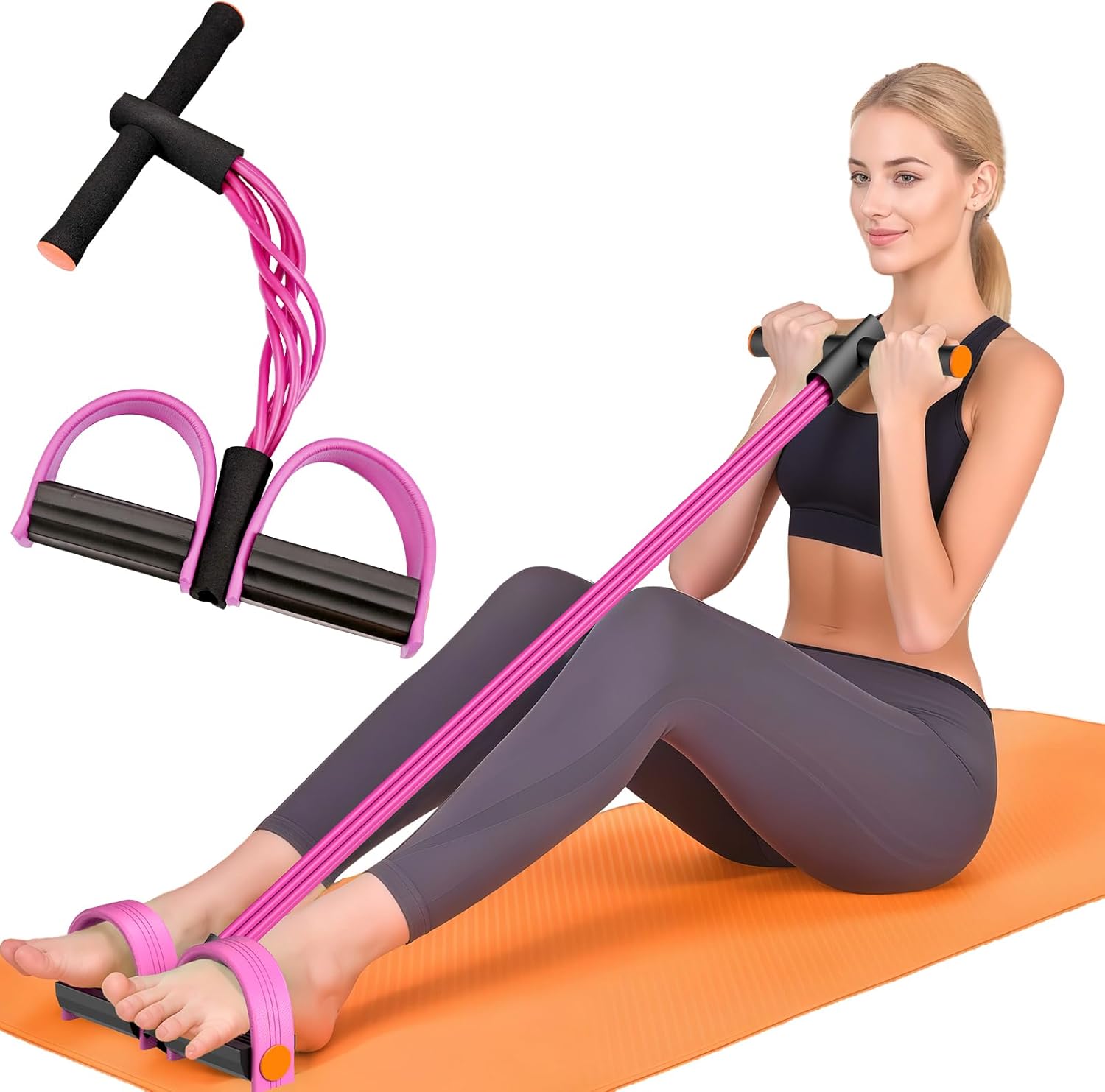 Multi-functional Pedal Resistance Band Trainer – Portable Foot Pedal Fitness