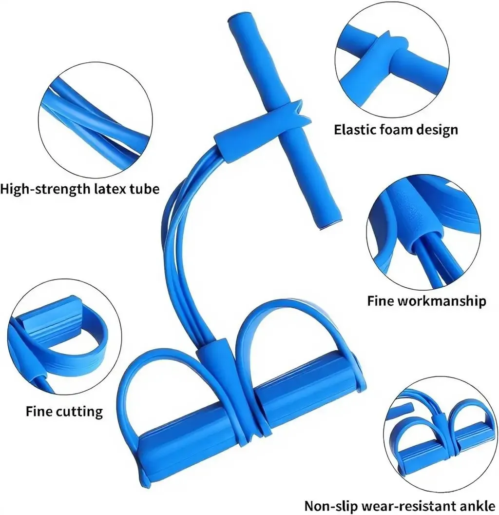 Multi-functional Pedal Resistance Band Trainer – Portable Foot Pedal Fitness