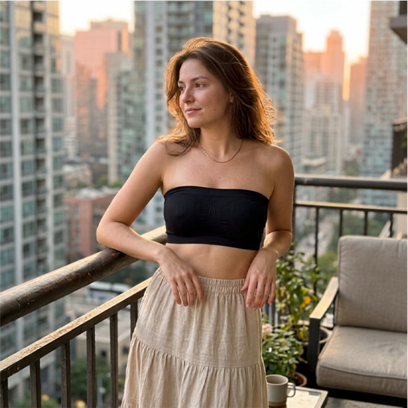 ⛱️Last Day Special Price ￡10.99!!🤩🔥Convertible Strapless Bandeau Bra with Wireless Comfort, Anti-Slip Grip & Removable Straps