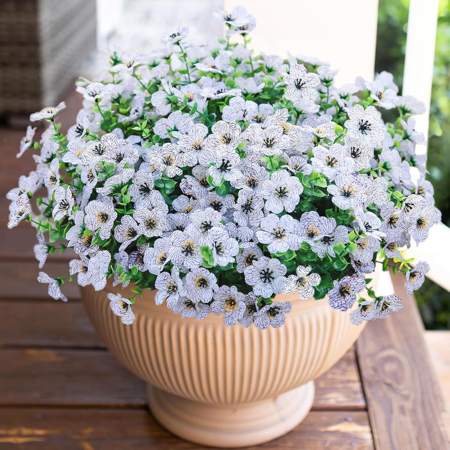 🔥Limited-time 50% off⏰UV Resistant Artificial Faux Flower Daisy with Eucalyptus Leaves🌼