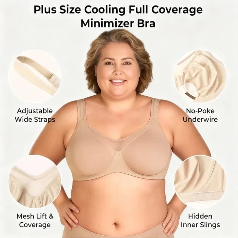 🔥Limited-time 50% off⏰Women's Elegant Sheer Full Coverage Minimizer Bra💗
