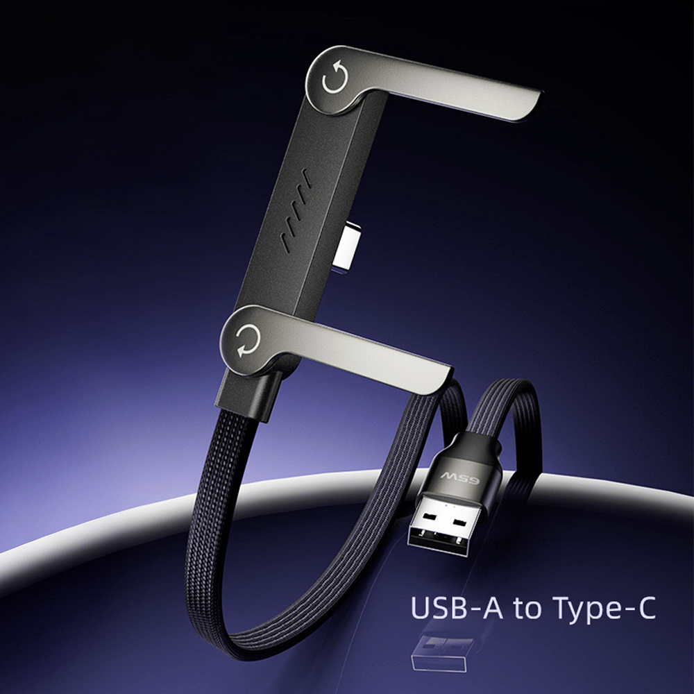 2-in-1 Fast Charging Cable with Adjustable Phone Stand