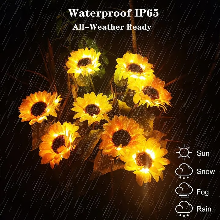 🌻 50% OFF NOW! ☀️ Waterproof Solar Sunflower Lights – Realistic Petals, IP65 Weatherproof & 8-12H Auto Glow ✨