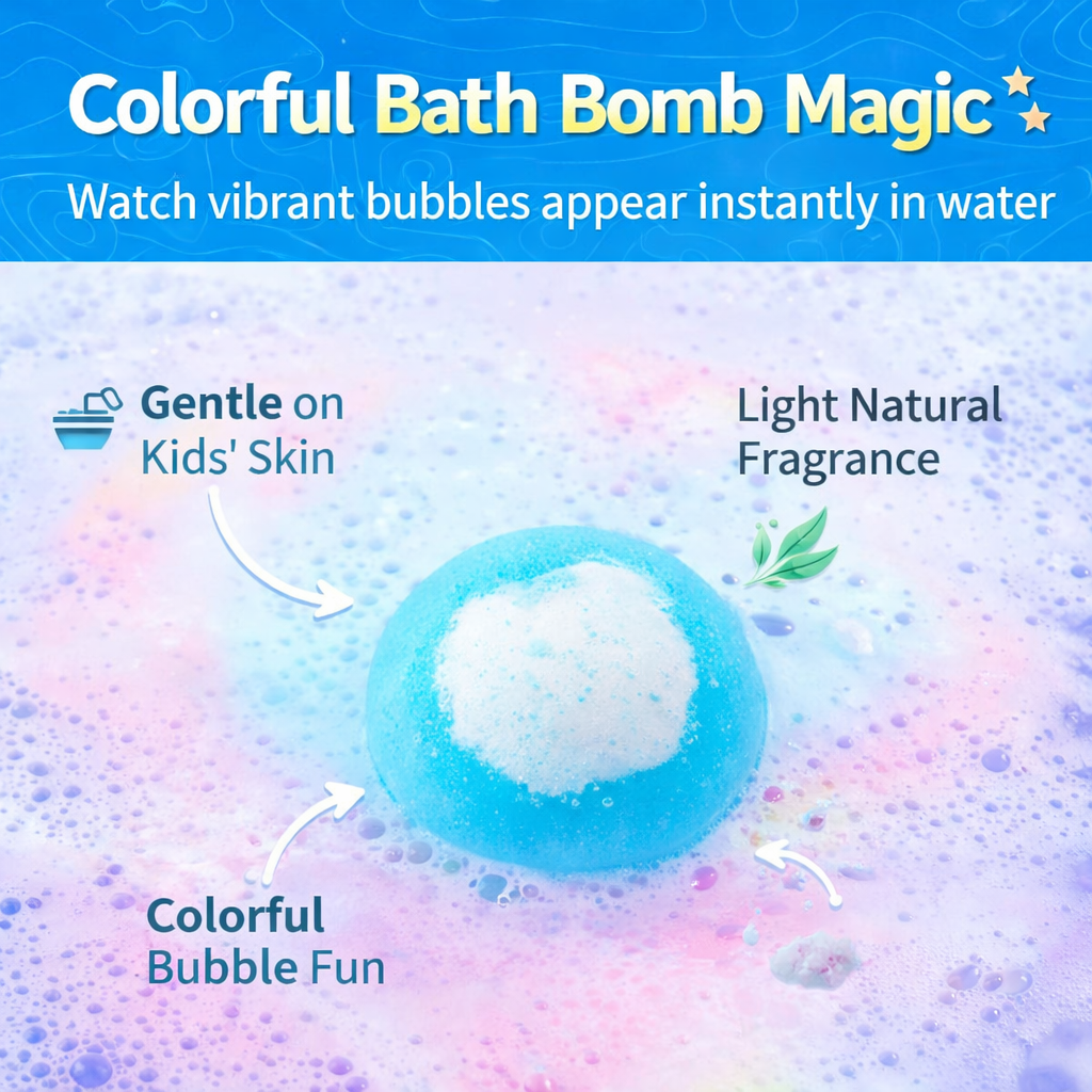 Kids Bath Bomb Set Bath time fights, finally over