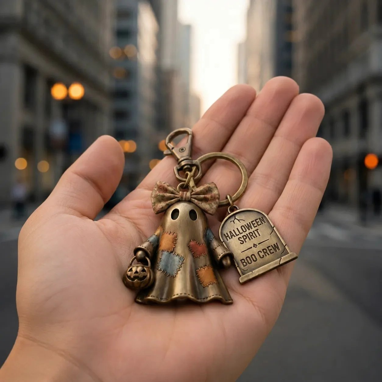 🔥Last Day 49% OFF🔥Halloween Spirit Boo Crew Ghost Keychain
