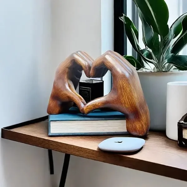 💕Heart Shaped Statue | Wooden Art | Handmade