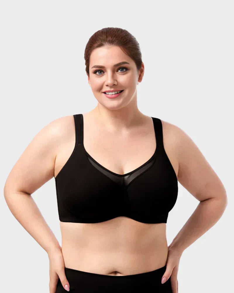 🔥Limited-time 50% off⏰Women's Elegant Sheer Full Coverage Minimizer Bra💗