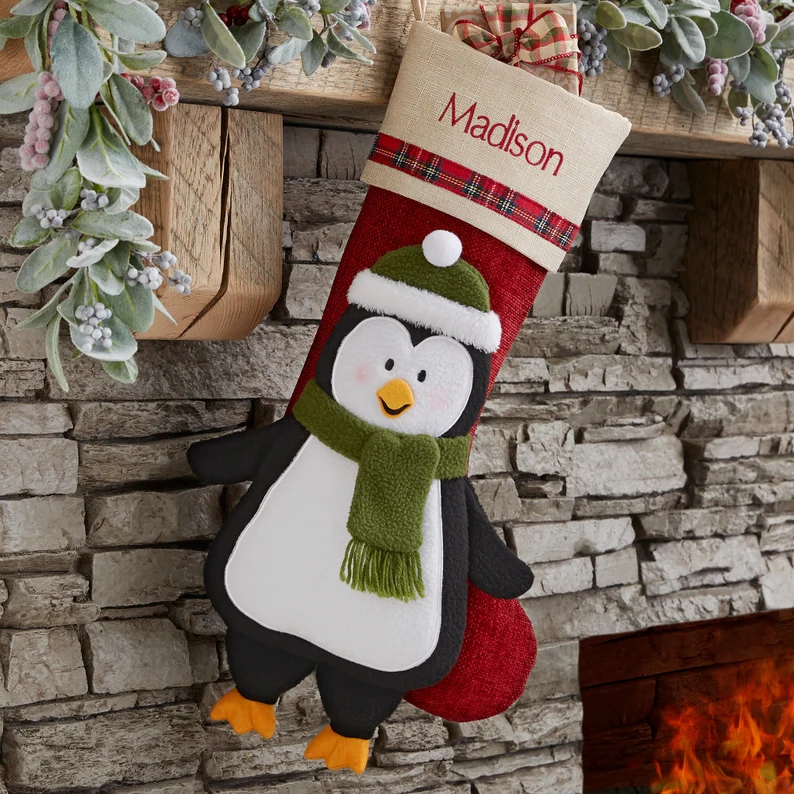 Cheerful Holiday Personalized Christmas Stocking
