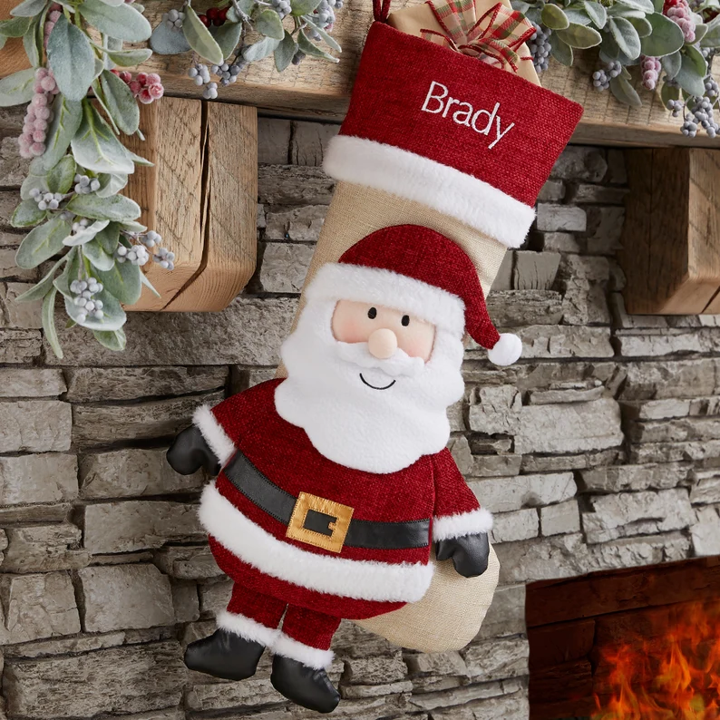 Cheerful Holiday Personalized Christmas Stocking