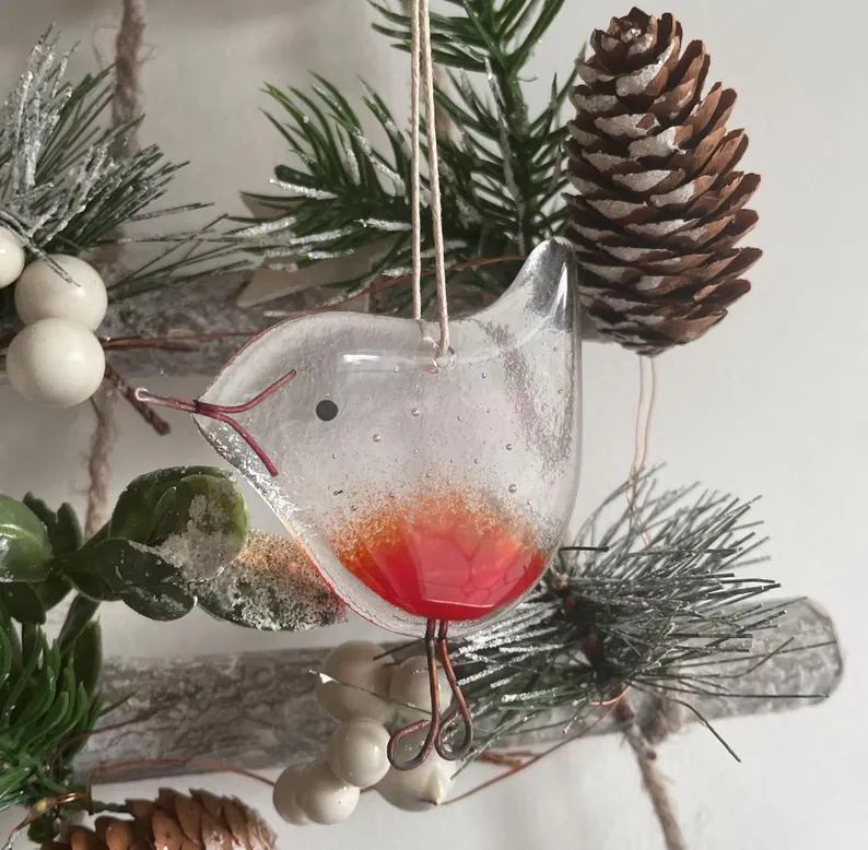 Handmade Fused glass Christmas tree decoration | Christmas Gifts | Glass Art