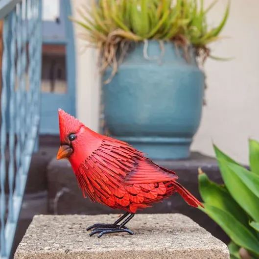 Metal Cardinal Garden Decor