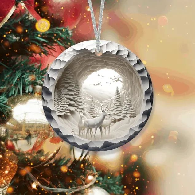 🎄3D Effect Christmas Tree Ornament | Christmas tree decorations | Christmas gifts