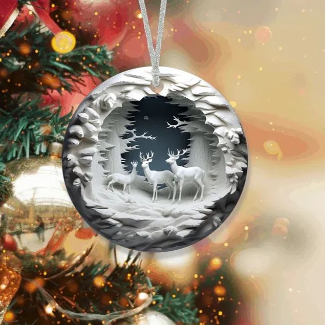 🎄3D Effect Christmas Tree Ornament | Christmas tree decorations | Christmas gifts