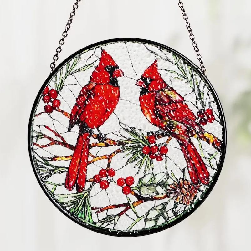 Handmade Cardinal Suncatcher | Home Decor | Holiday Gift
