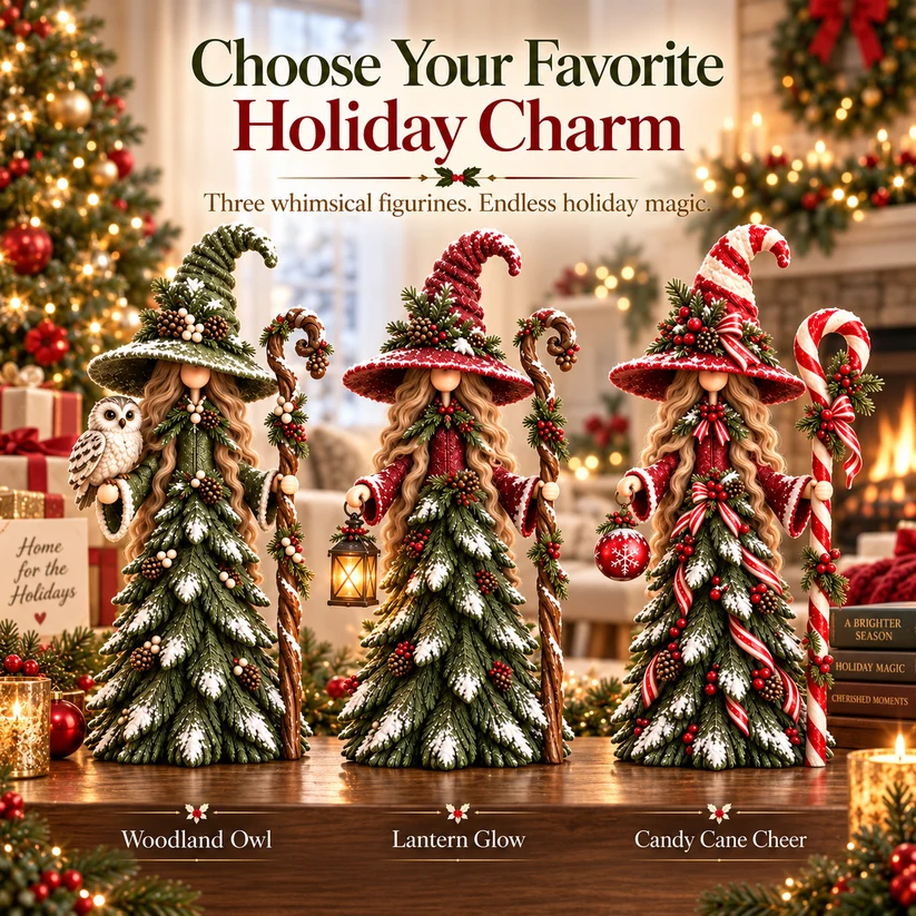 💥LAST DAY 50% OFF -Whimsical Christmas Witch Resin Figurine Collection(📦Buy 2 Free Shipping)