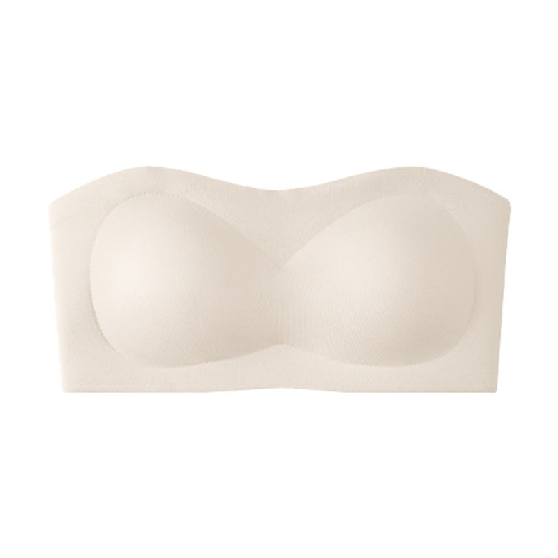 🔥Limited-time 50% off⏰Womens Strapless Bras Push Up Bandeau Bra Non Slip Wireless Supportive Padded Bras Seamless Comfortable Tube Jelly Bra💞