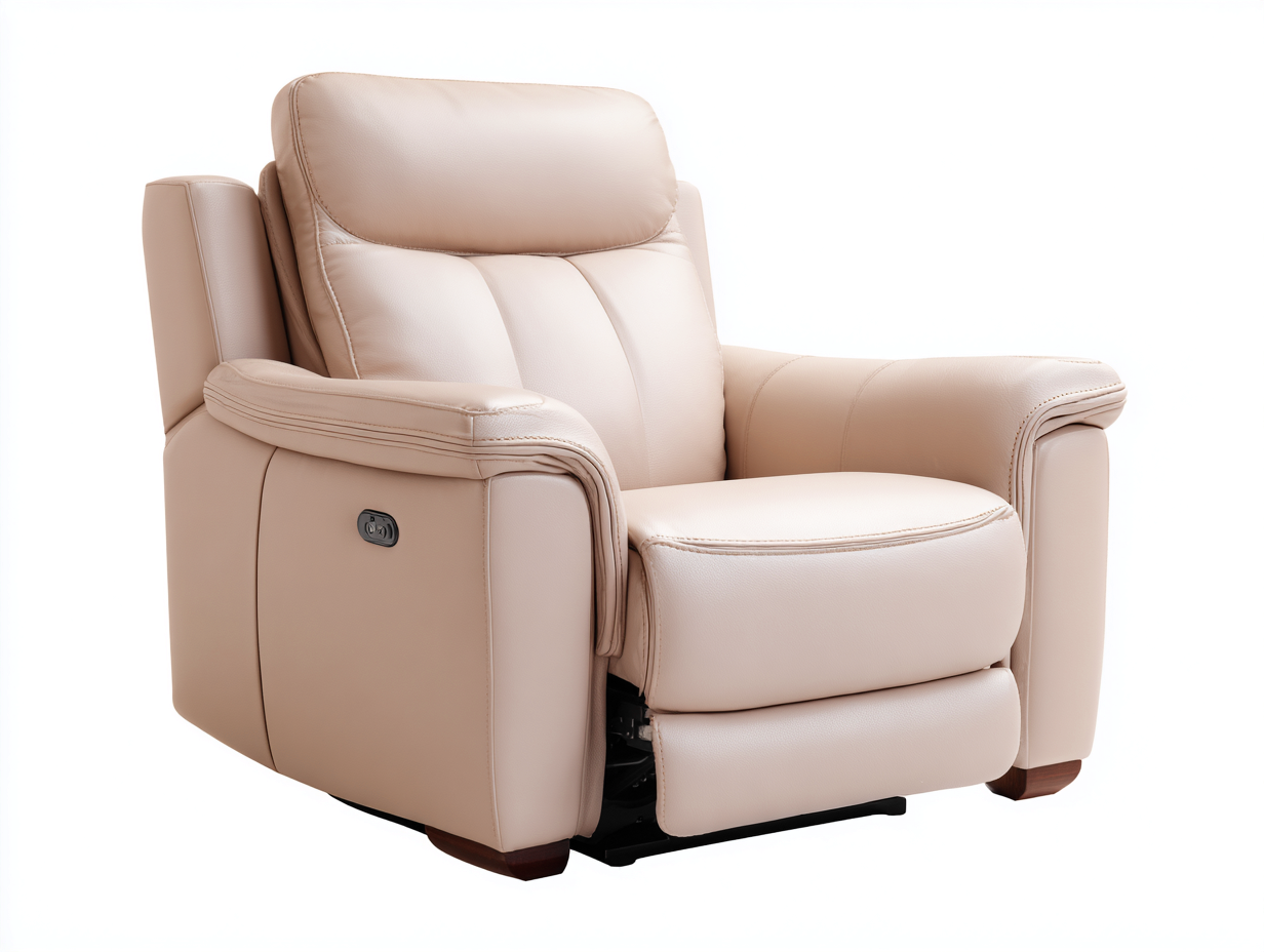 Liegesessel-Kunstleder-101 x 93 x 106 cm-Beige-Moderner Stil-Nestgoio