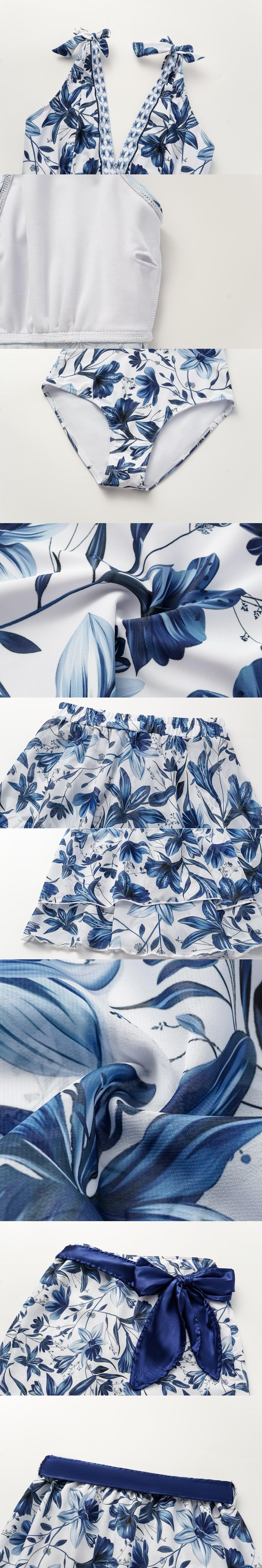 FLAXMAKER Women's V Neck Blue Print Bow Strap Non-Adjustable One-Piece Swimsuit and Matching Cover Skirt Set Summer Swimdress Swimming White Bathing Suit Stylish Beachwear swimsuits 2026 women #TikTokShopStockUp #SwimWeek #Summervibes FLAXMAKER Women's V Neck Blue Print Bow Strap Non-Adjustable One-Piece Swimsuit and Matching Cover Skirt Set Summer Swimdress Swimming White Bathing Suit Stylish Beachwear swimsuits 2026 women #TikTokShopStockUp #SwimWeek #Summervibes