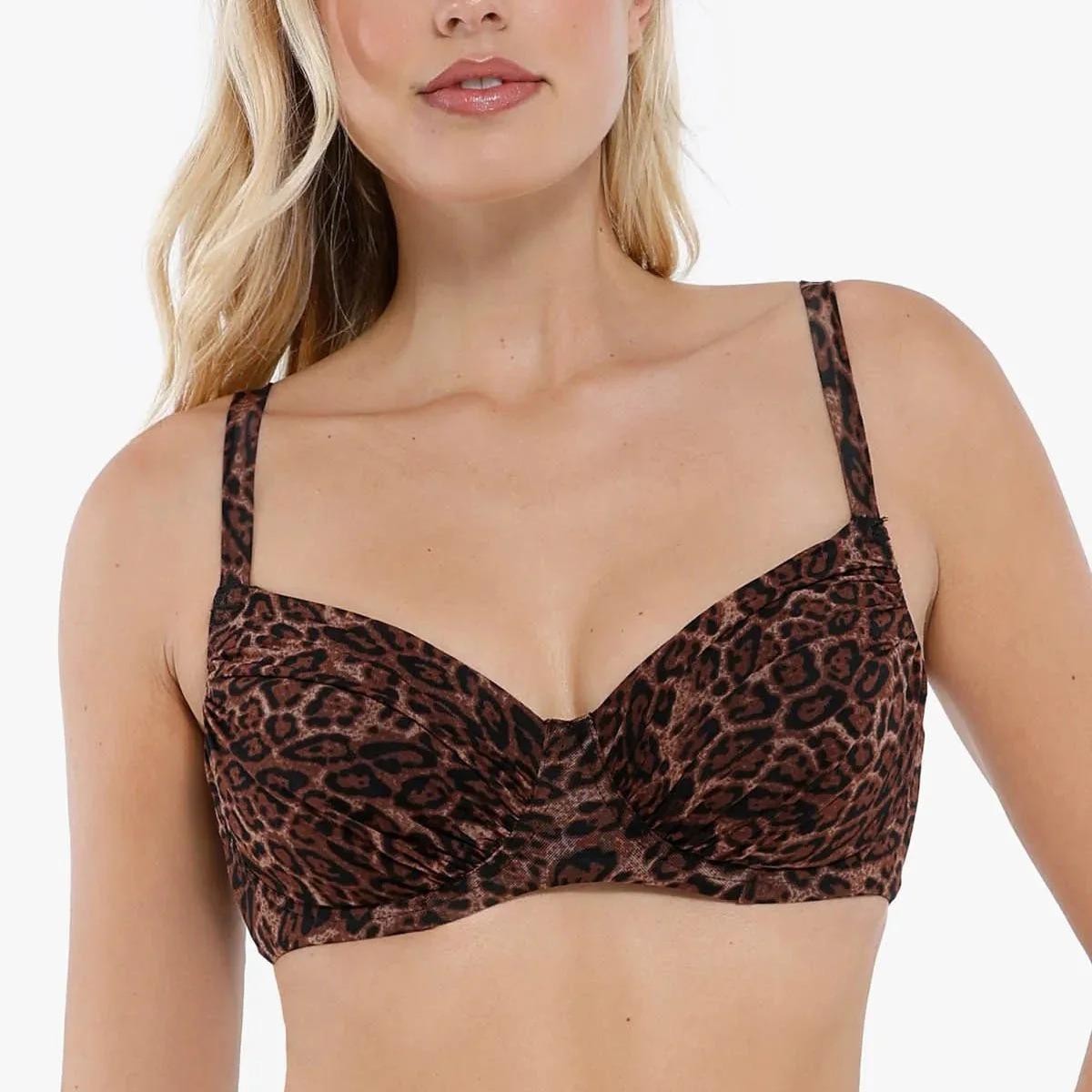 Popilush Leopard Swimwear Set High Waisted Bikini Shapewear Swimsuit Push Up Adjustable Beach Cover Up Women Two Piece Bathing Suit Leopard Print Swimwear #Dealsforyoudays