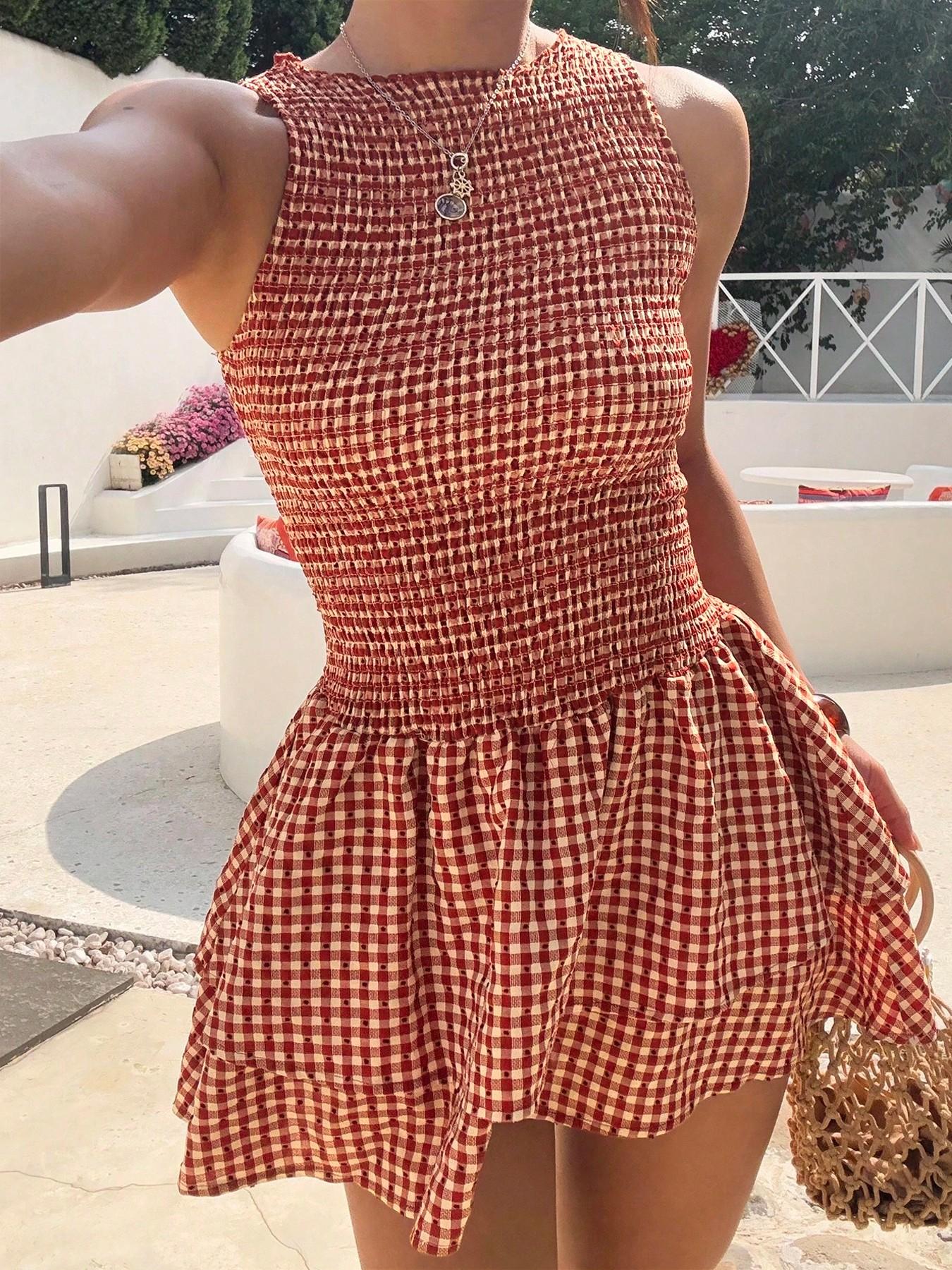 Women's Casual Fashion Sleeveless Short Dress, Perfect for Daily Wear, Ladies' Comfortable and Stylish Summer Clothing