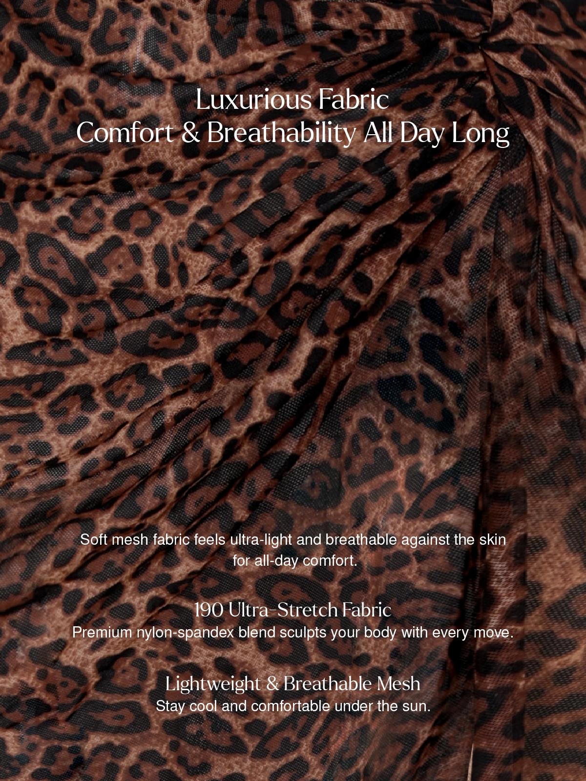 Popilush Leopard Swimwear Set High Waisted Bikini Shapewear Swimsuit Push Up Adjustable Beach Cover Up Women Two Piece Bathing Suit Leopard Print Swimwear #Dealsforyoudays