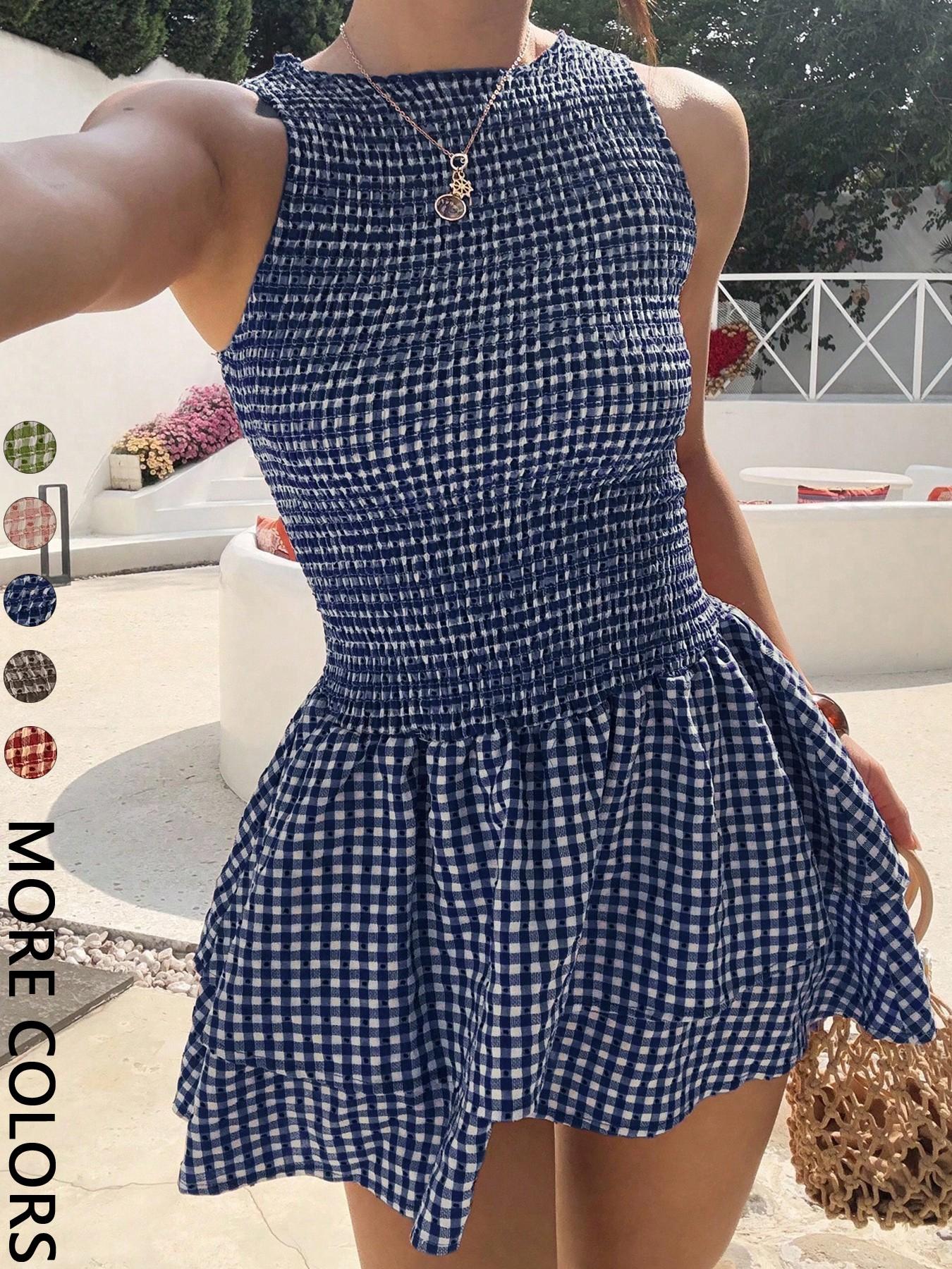 Women's Casual Fashion Sleeveless Short Dress, Perfect for Daily Wear, Ladies' Comfortable and Stylish Summer Clothing
