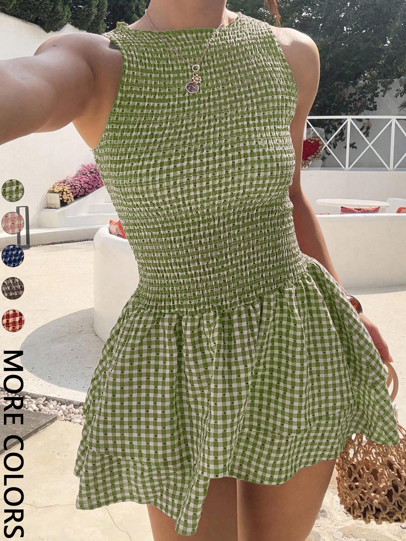 Women's Casual Fashion Sleeveless Short Dress, Perfect for Daily Wear, Ladies' Comfortable and Stylish Summer Clothing