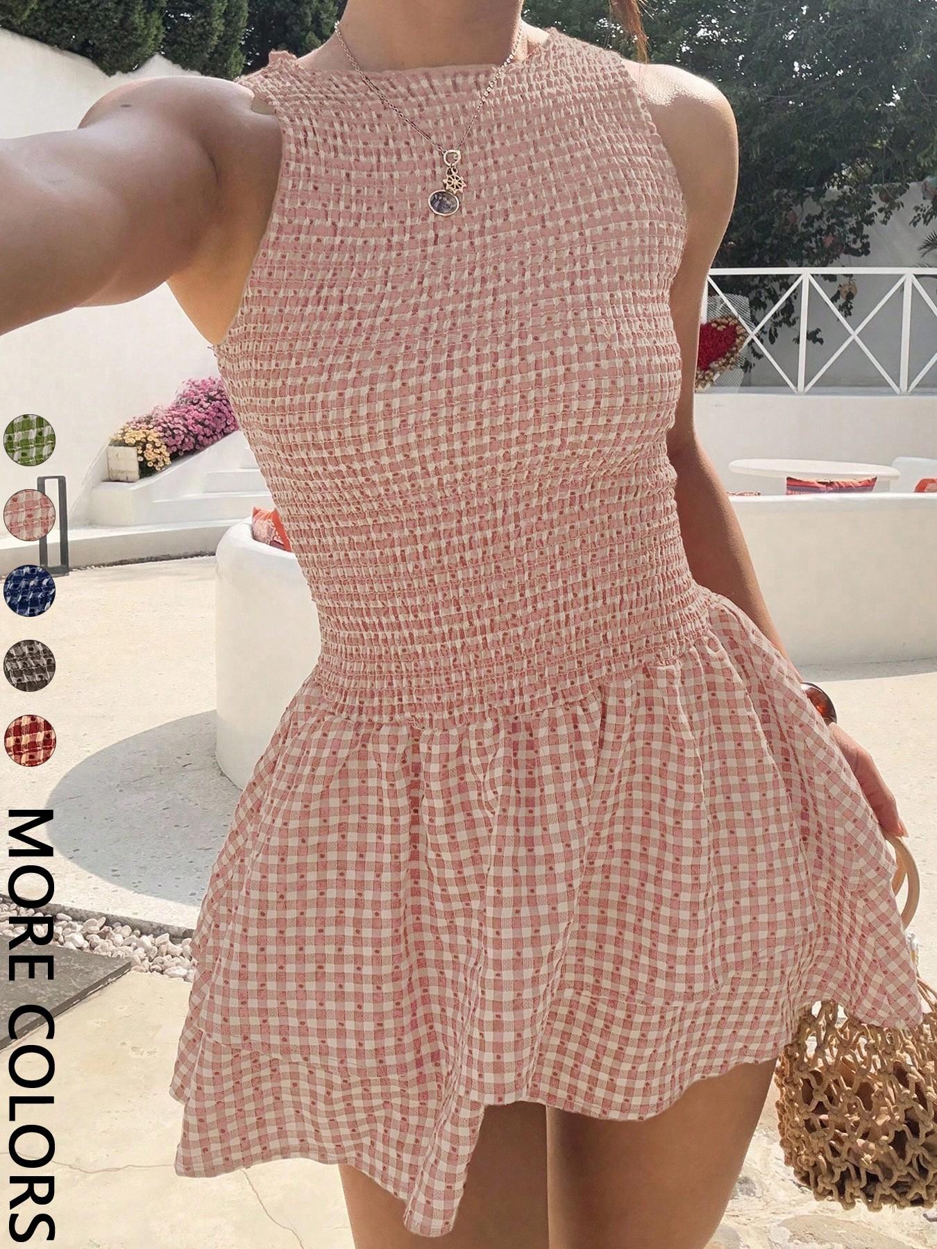 Women's Casual Fashion Sleeveless Short Dress, Perfect for Daily Wear, Ladies' Comfortable and Stylish Summer Clothing