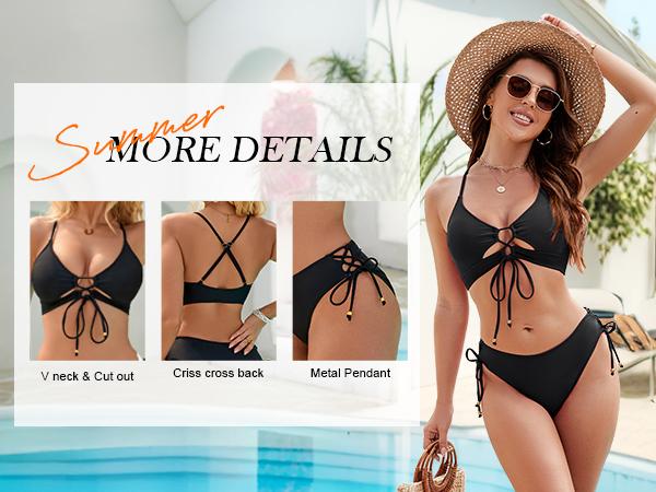 Blooming Jelly Curvy Cutout String Bathing Suit Womens Two Piece Bikini Sets Sea Fancy Swimsuits Swimsuit # Summervibes