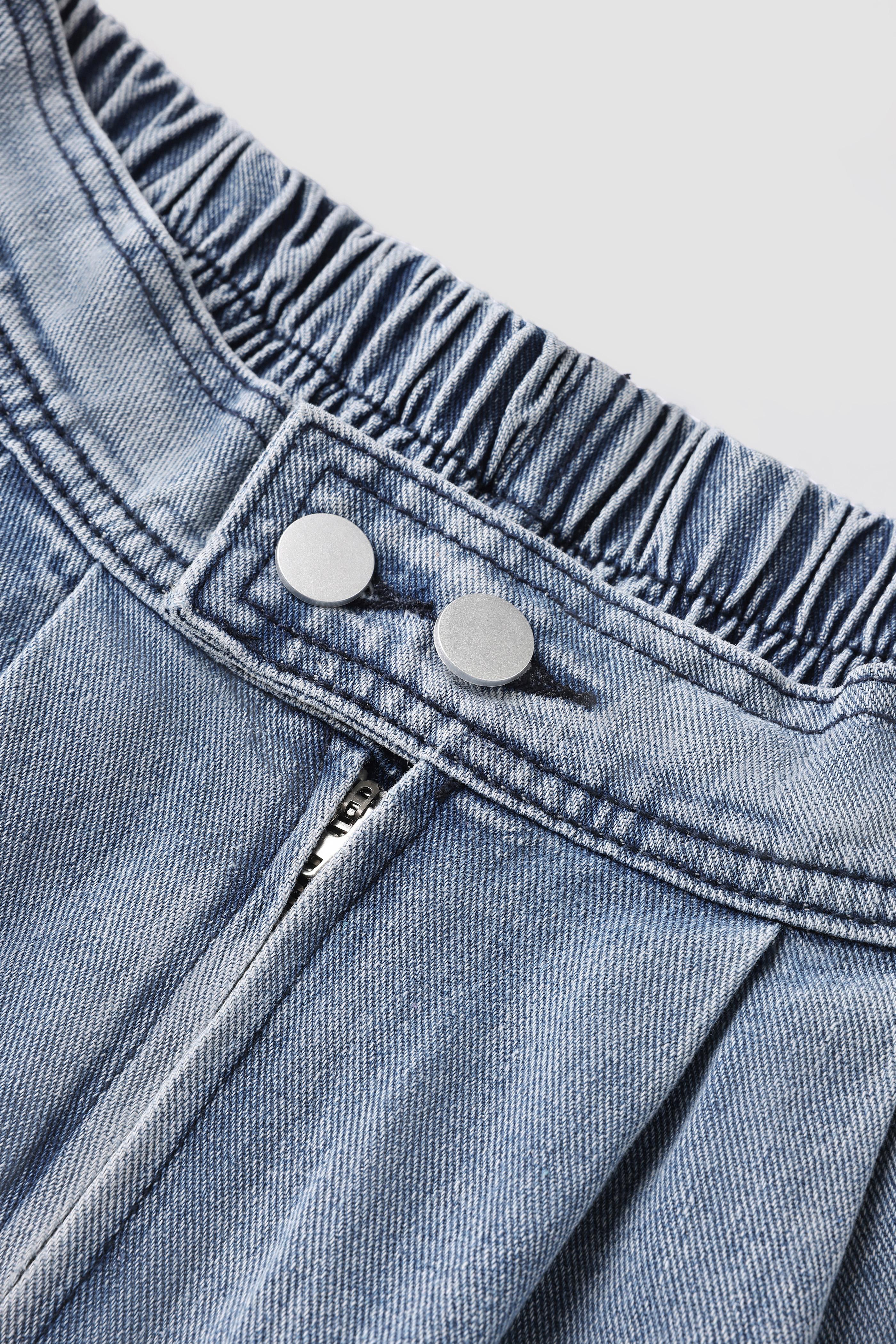 Elengatine Women's High Waist Pleated Balloon Jeans – Y2K Inspired Baggy Wide Leg Denim Pants with Zip Front Closure, Adjustable Cuffed Ankles, Loose Fit for Effortless All-Season Casual Streetwear, Trendy & Versatile Must-Have Denim Piece