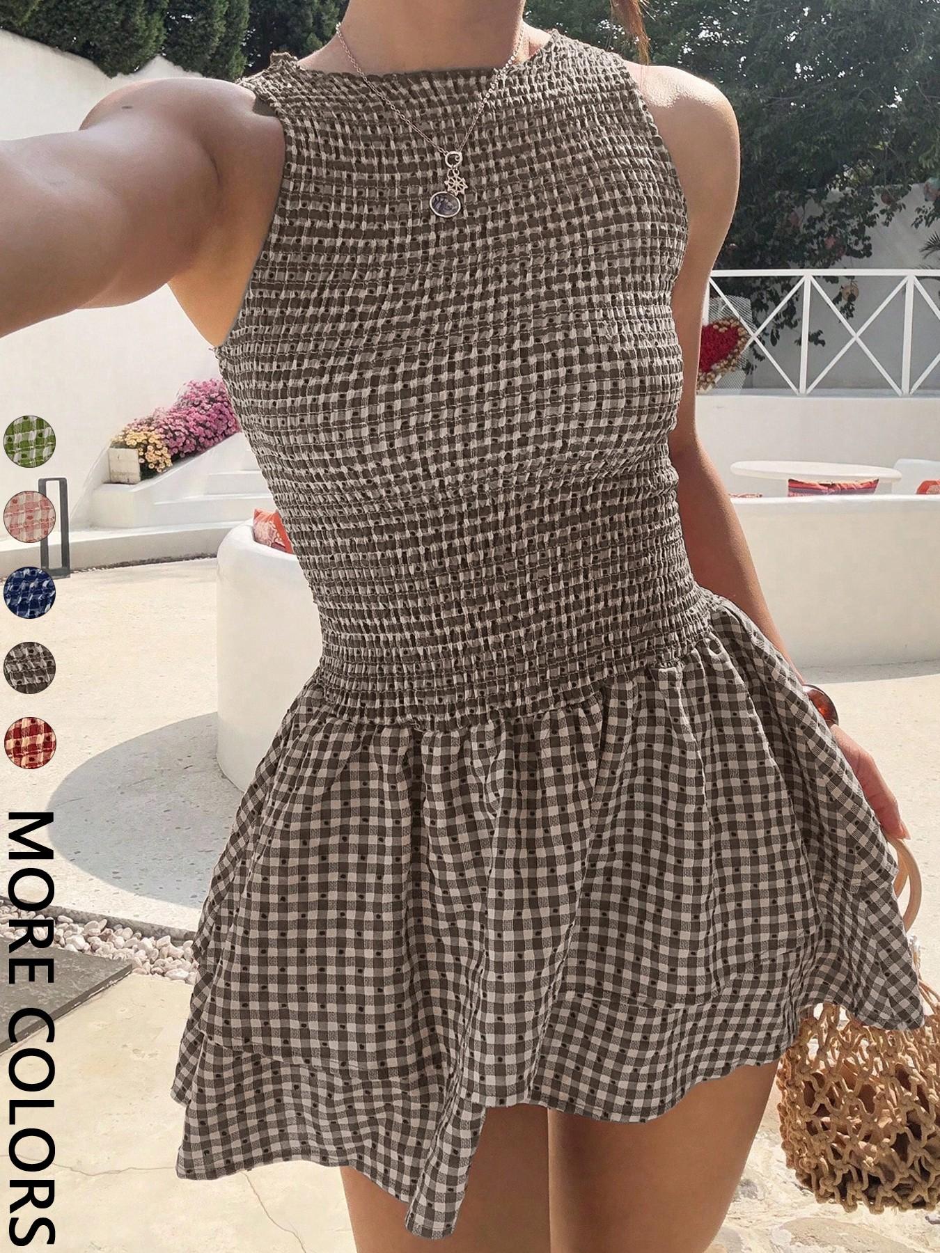 Women's Casual Fashion Sleeveless Short Dress, Perfect for Daily Wear, Ladies' Comfortable and Stylish Summer Clothing