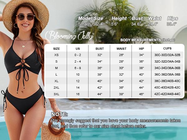 Blooming Jelly Curvy Cutout String Bathing Suit Womens Two Piece Bikini Sets Sea Fancy Swimsuits Swimsuit # Summervibes