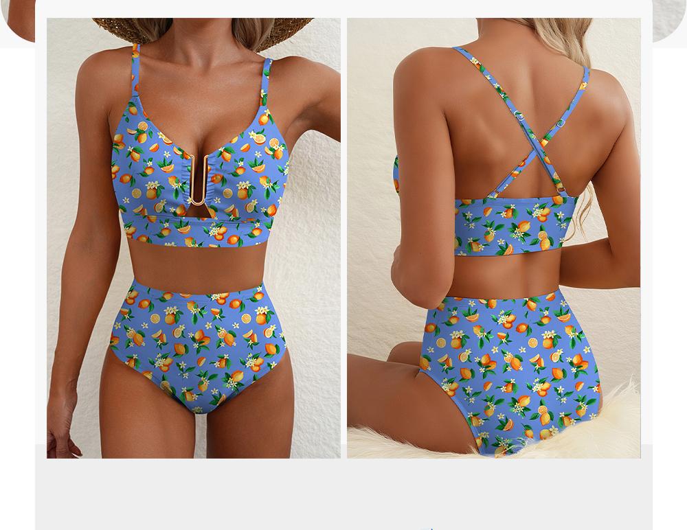 Aleumdr Floral High Waisted Bikini Set for Women – Sexy Two Piece Removable Pad Swimsuit with V Neck Adjustable Straps & Tummy Control Swimwear Swimming Beach SwimWeek Vacationoutfits Summerstyle