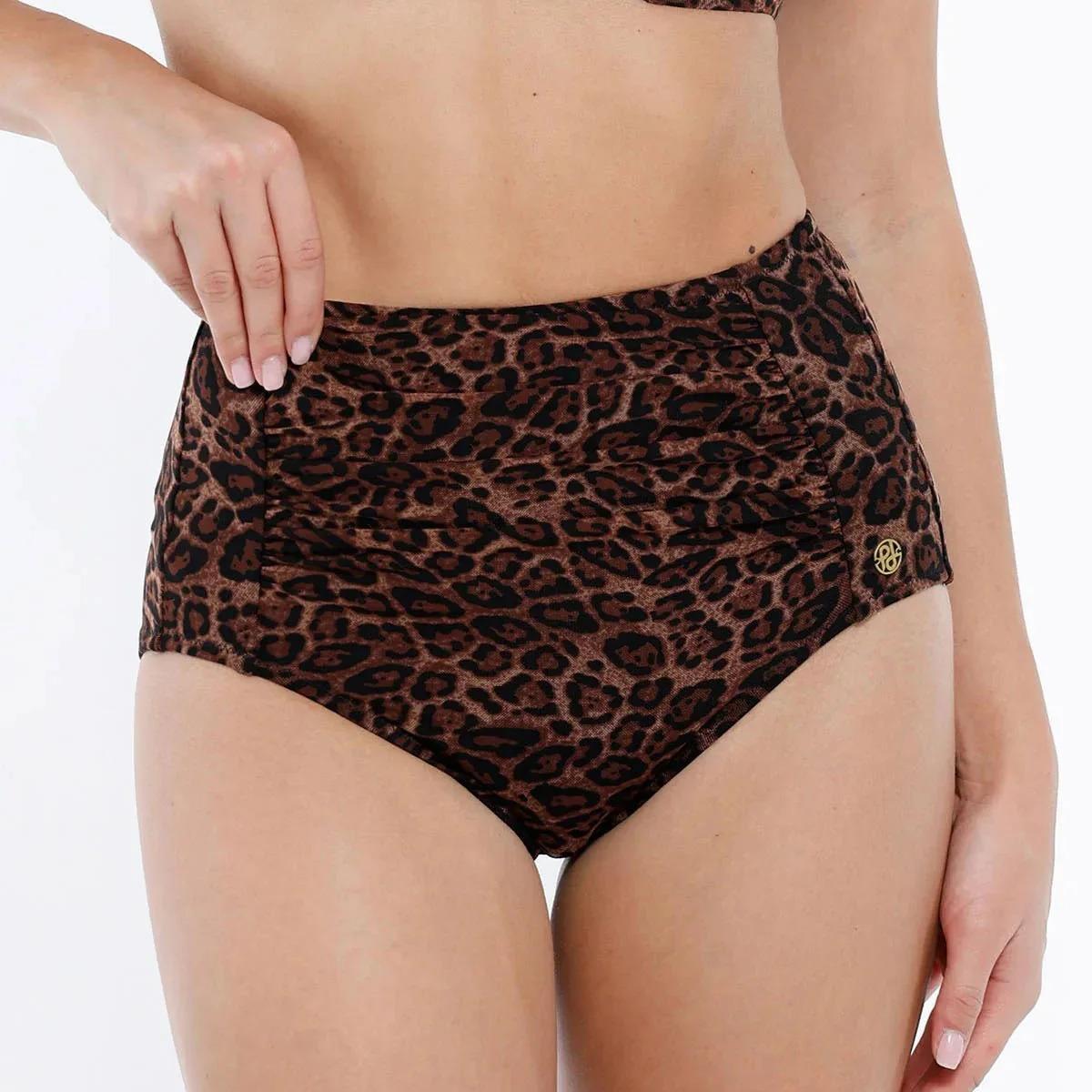Popilush Leopard Swimwear Set High Waisted Bikini Shapewear Swimsuit Push Up Adjustable Beach Cover Up Women Two Piece Bathing Suit Leopard Print Swimwear #Dealsforyoudays