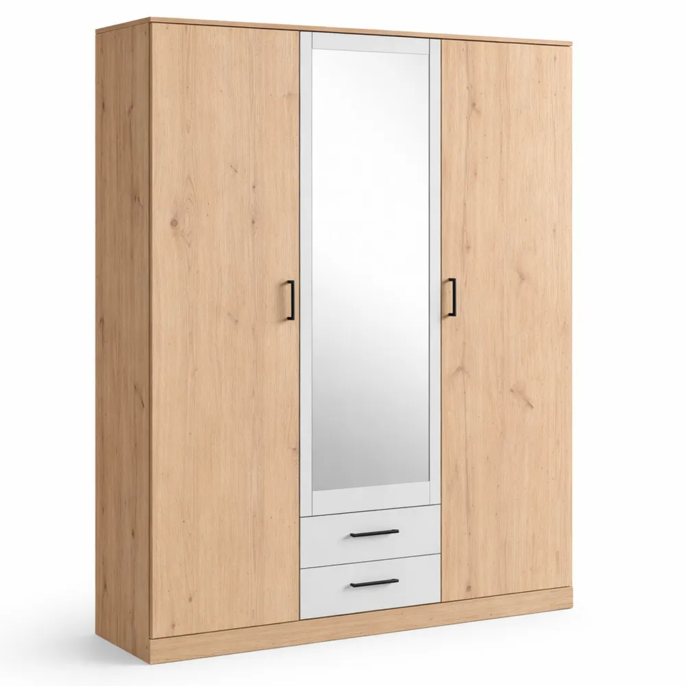 Eleganter Kleiderschrank mit viel Stauraum und Drehtüren