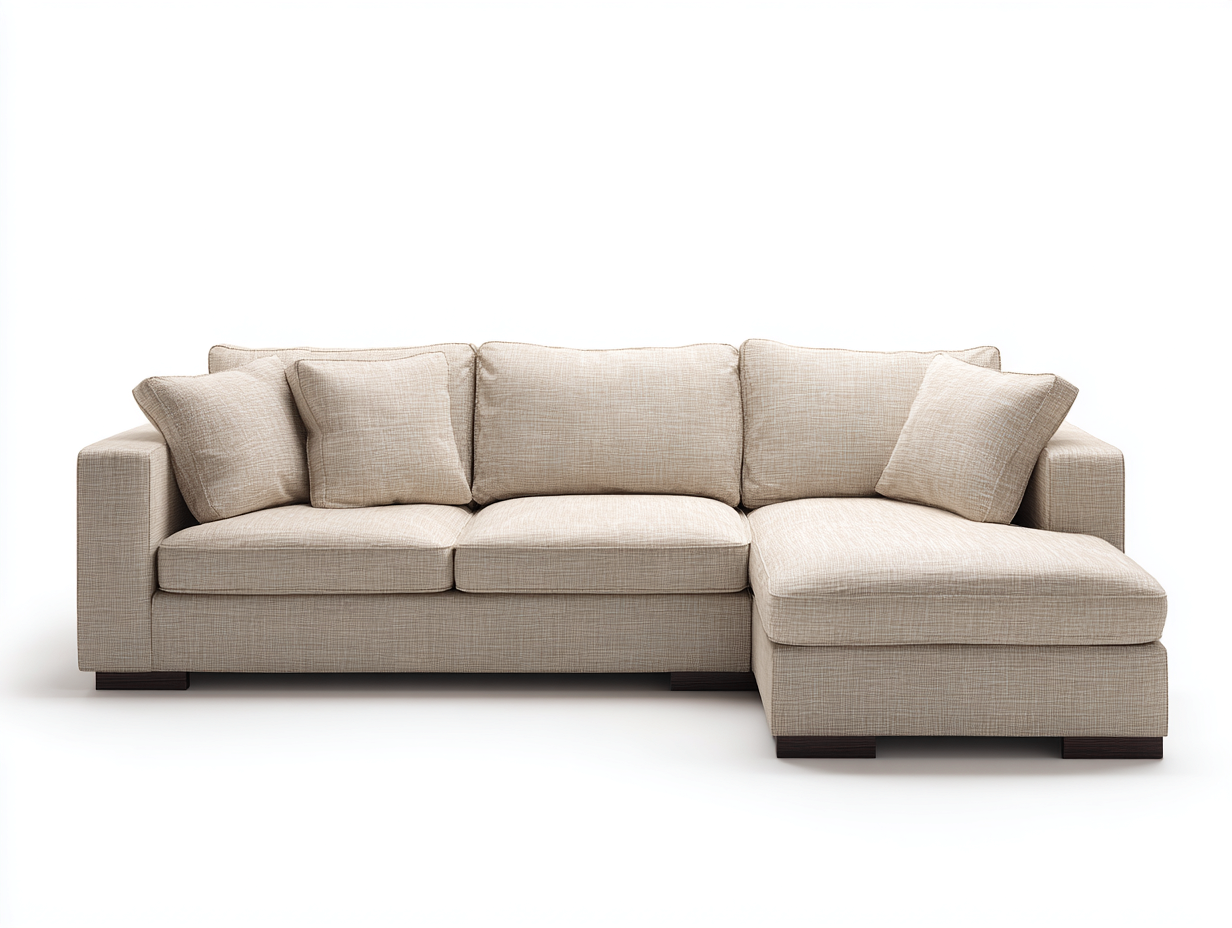 Sofás rinconeros tapizado en tela 250x160x85 cm - beige - diseño moderno para salón-Craftgethub