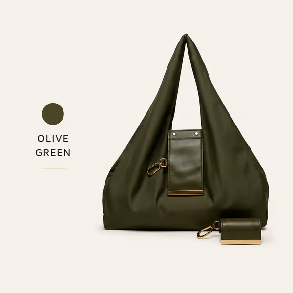 Numerosty™ Varelli Charm Transformable Bag – Stylish Vegan Leather Tote & Keychain Charm - Black