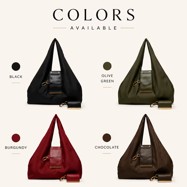 Numerosty™ Varelli Charm Transformable Bag – Stylish Vegan Leather Tote & Keychain Charm - Black