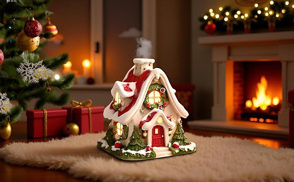 Christmas Cabin Incense Burner