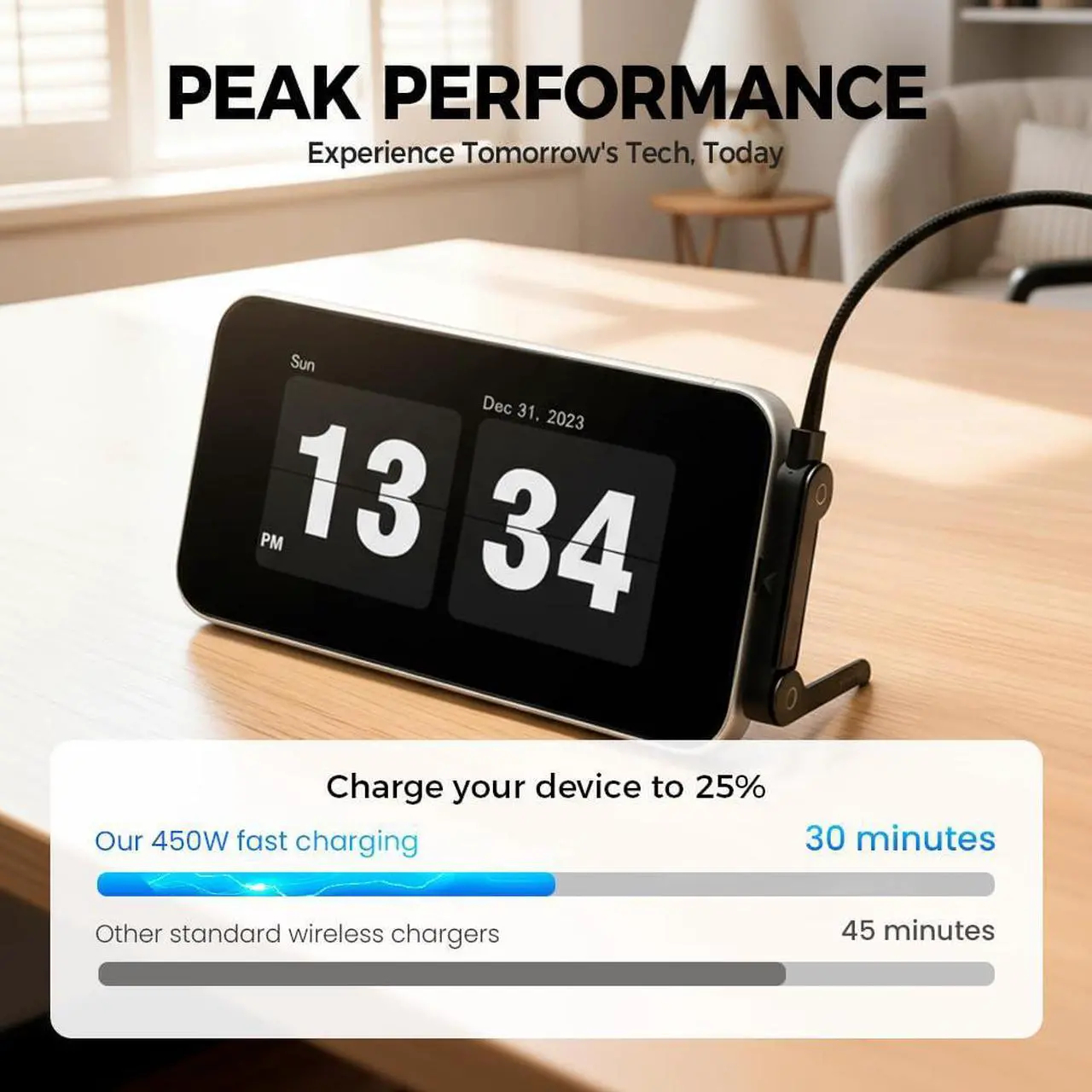 📱 240W Braided Fast Charging Cable with Built-in Phone Stand - 2026 New Foldable Durable USB-C Cable - Type-C (2-pack)