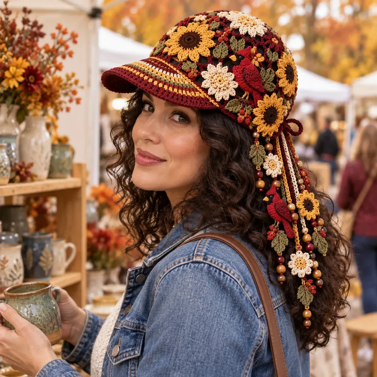  49% OFF 🍂 Women’s Handcrafted Crochet Autumn Bloom Cap | 6 Designs