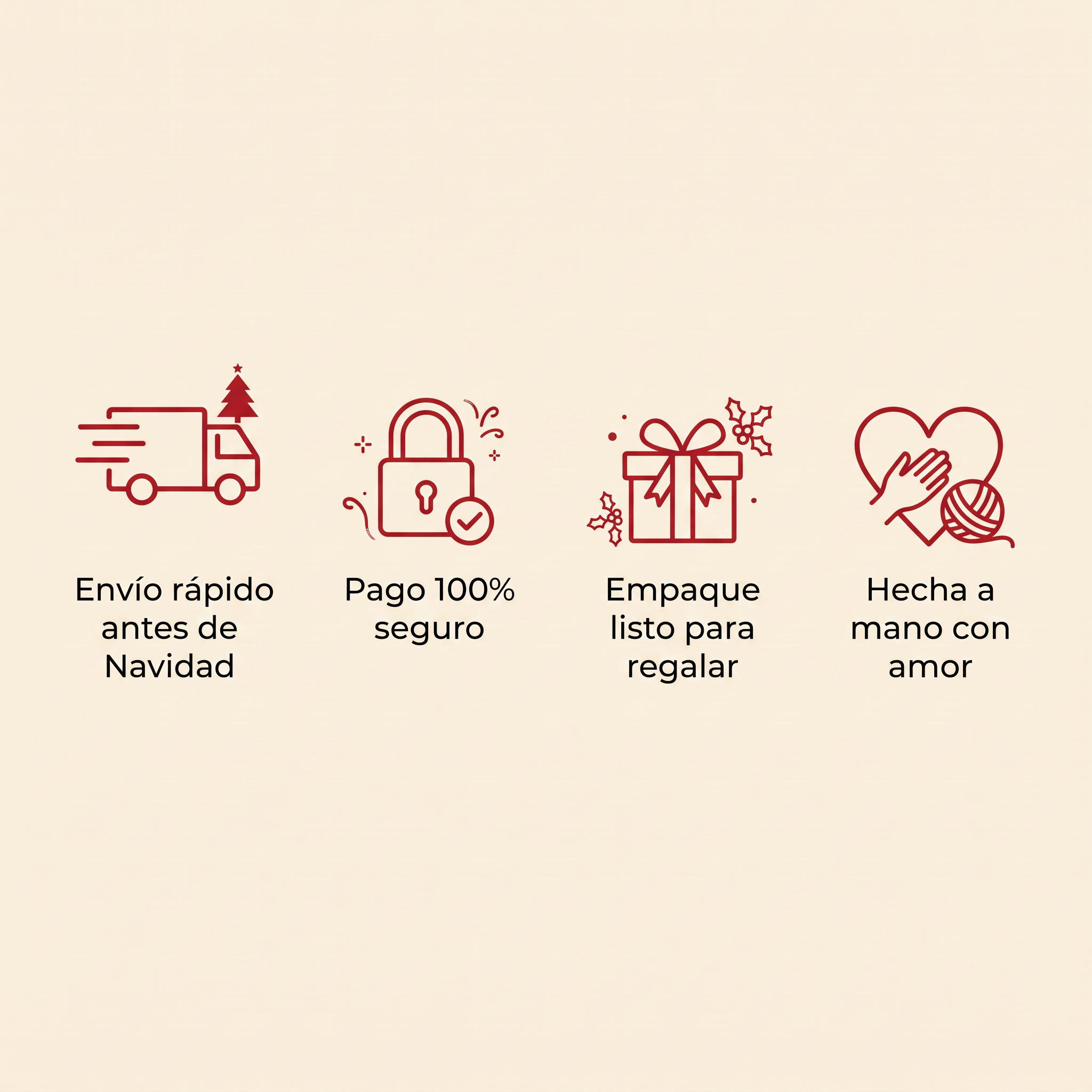 Bolsa Navideña Tejida a Mano