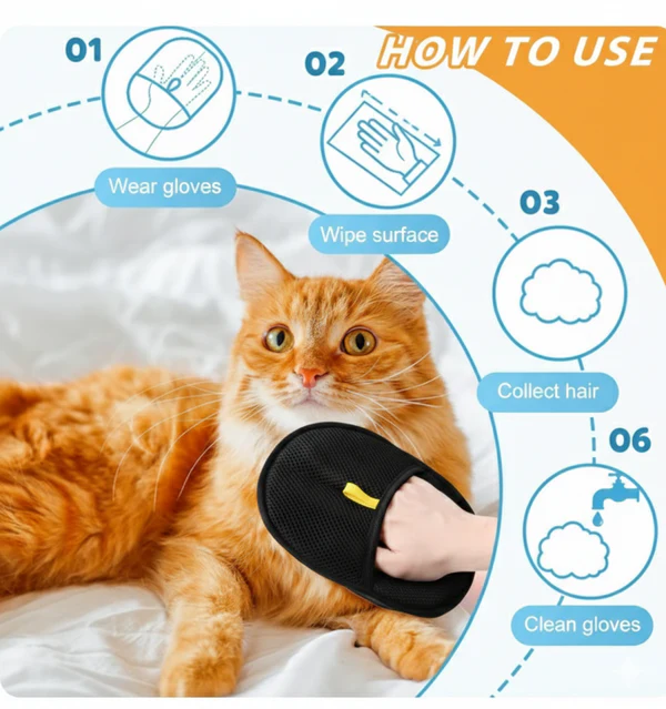 Efficient Pet Hair Remover Glove