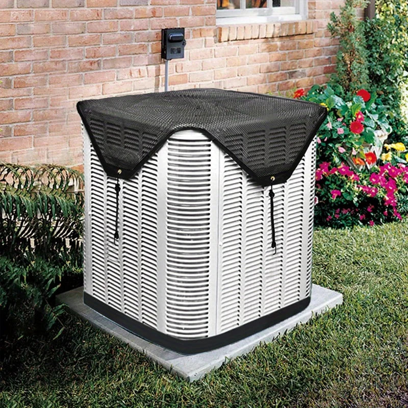 PVC Outdoor Air Conditioner Cover – Waterproof Dustproof Breathable Mesh Ventilation Protector for Window & Split AC Units