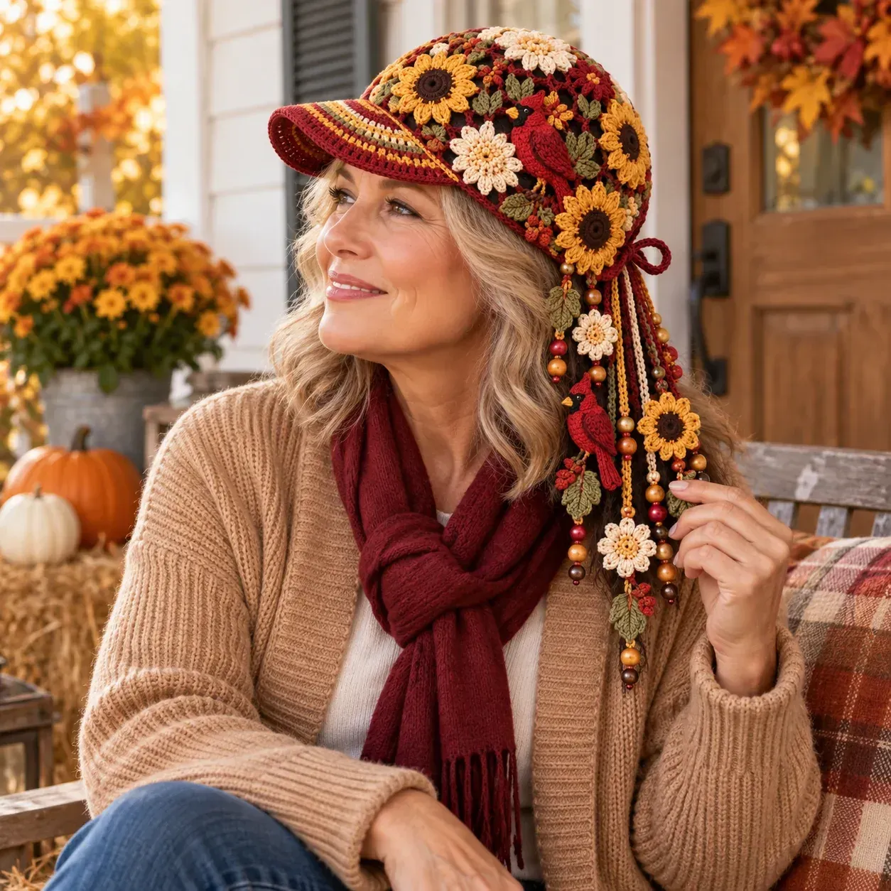  49% OFF 🍂 Women’s Handcrafted Crochet Autumn Bloom Cap | 6 Designs