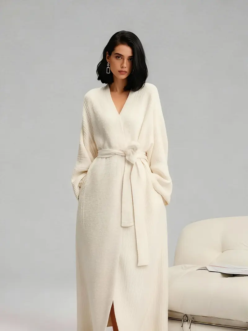 Caramel Tone Double-Sided Fleece Robe Caramel Tone