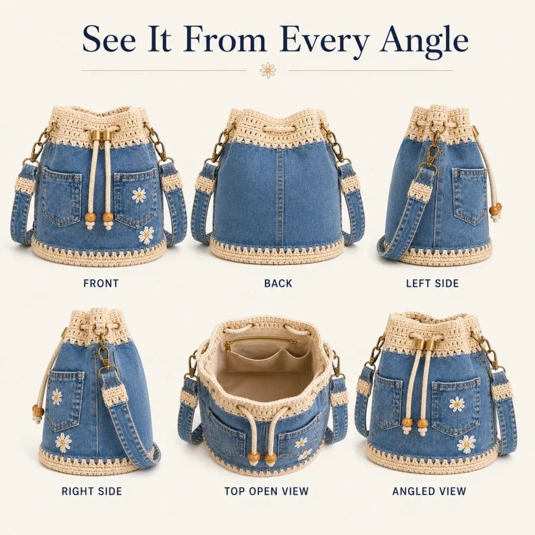 Denim, Crochet and Daisy Details