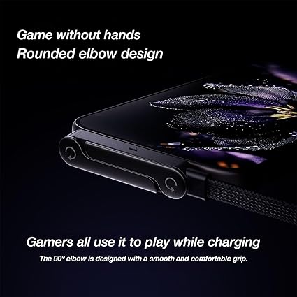 📱 240W Braided Fast Charging Cable with Built-in Phone Stand - 2026 New Foldable Durable USB-C Cable - Type-C (2-pack)