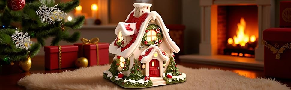 Christmas Cabin Incense Burner